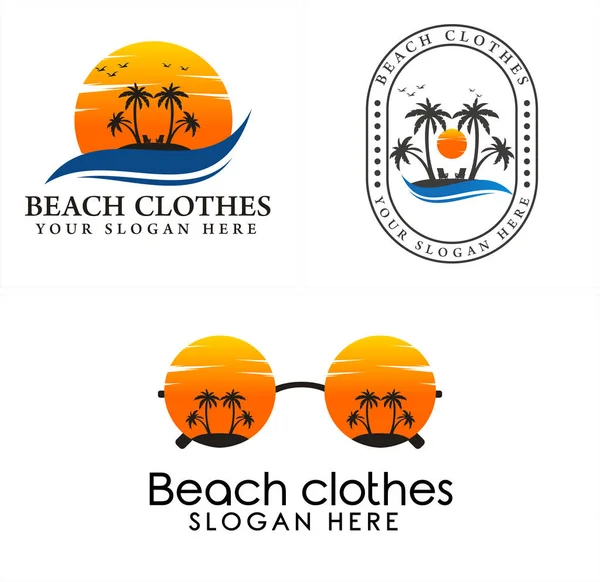 Fashion beach clothing travel recreation logo design