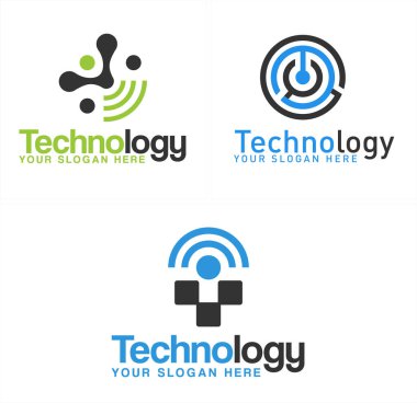 Ağ çizgisi sanat vektörü yazılım pazar hizmetine sahip teknoloji logosu