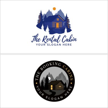 Villa kiralama, köy çiftlik logosu tasarımı.