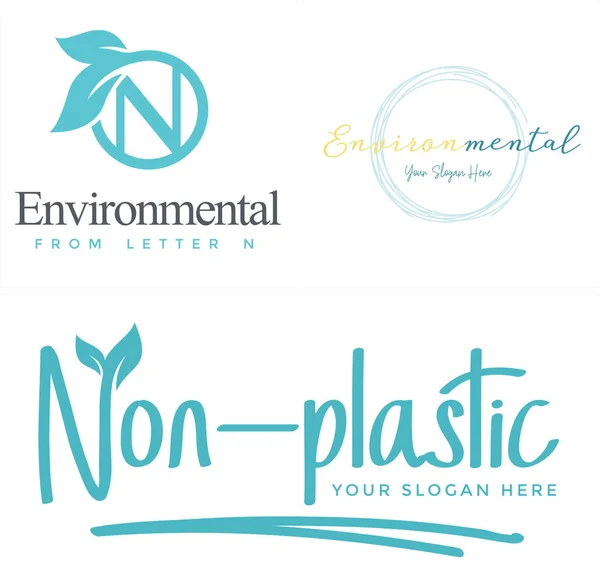 Umwelt Go Green natürliches Logo-Design — Stockvektor