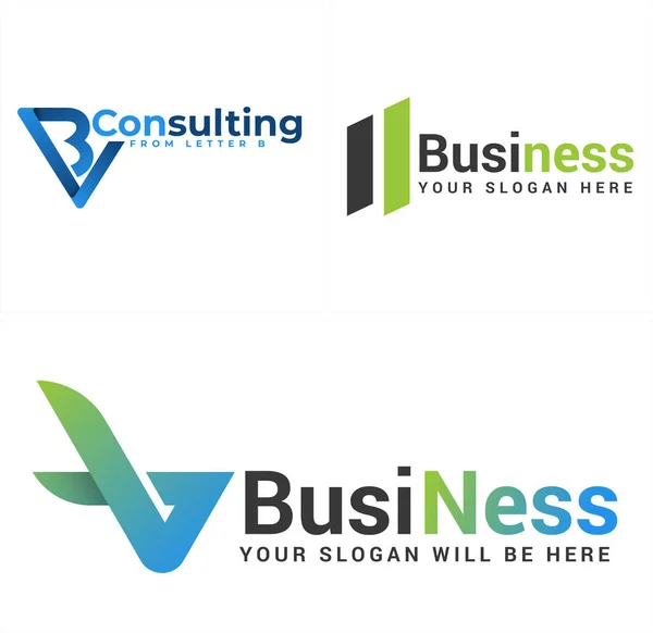 Business consulting financial chart bar logo design — Stockový vektor