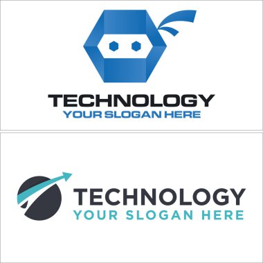 Teknoloji başkanı robot logo tasarımı