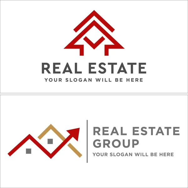 Real estate business marketing logo design — Stockový vektor