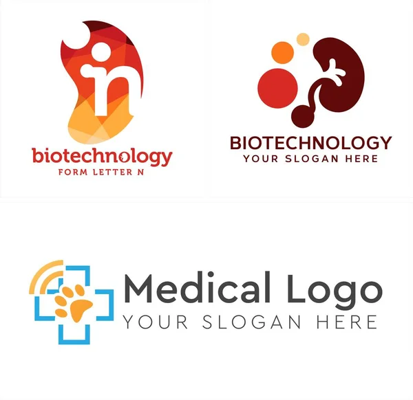 Diseño del logotipo de la pata de cuidado médico del riñón mascota — Vector de stock