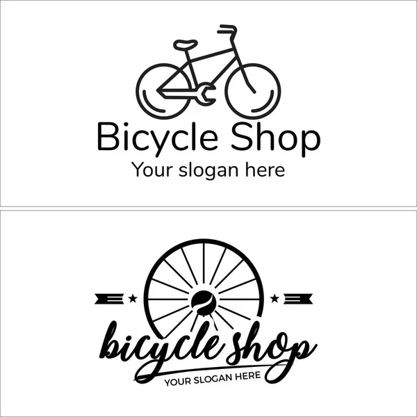 Fahrradladen Einkaufswagen Rad Logo Design — Stockvektor