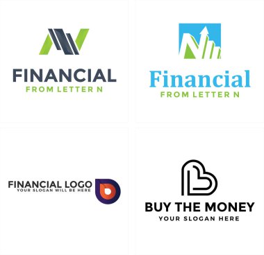 Finansal grafik ok iş pazarlama logosu tasarımı