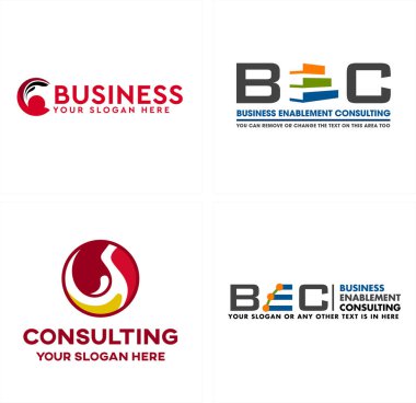 İş danışmanlığı kitabı ve E harfi grafik logosu tasarımı