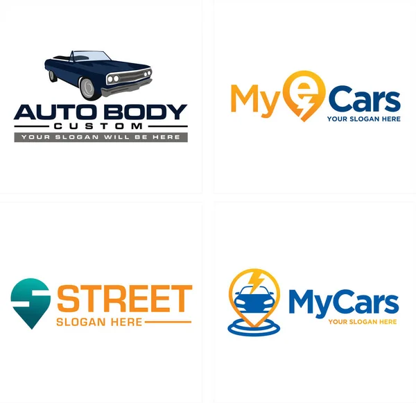 Diseño de logotipo personalizado de reparación de carrocería de automóvil — Vector de stock
