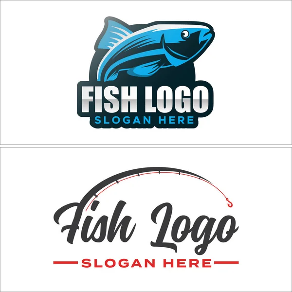 Design de logotipo de pesca desportiva — Vetor de Stock