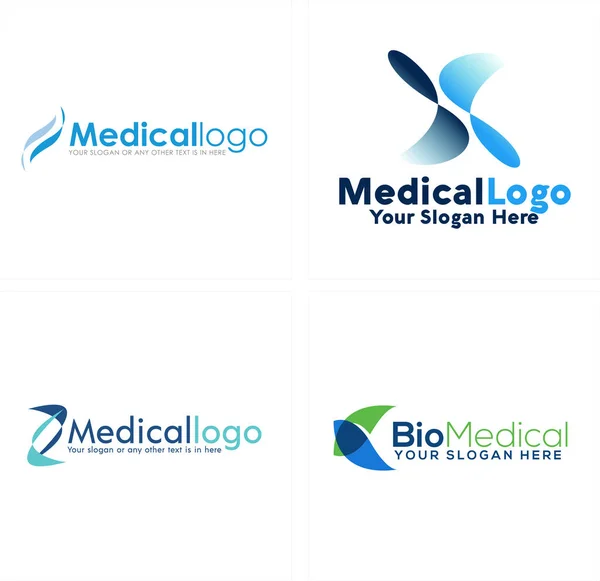 Diseño del logotipo de la clínica médica bio — Vector de stock