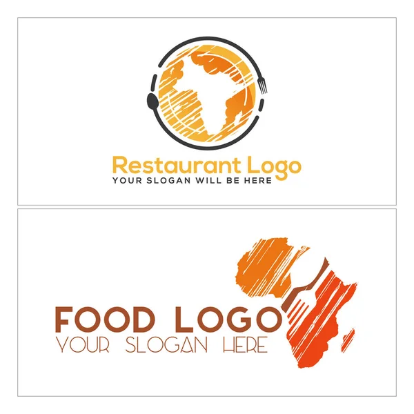 Bebida de comida restaurante global diseño del logotipo culinario — Vector de stock