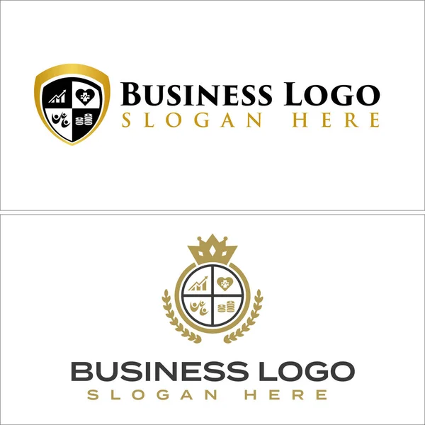 Business consulting financial icon logo design — Stock Vector