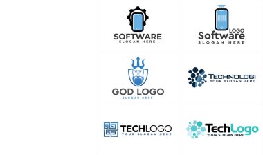 Bir set uygulaması yazılım logosu tasarımı