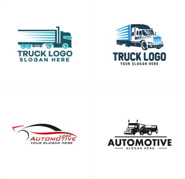 Otomotiv nakliye kamyonu logosu tasarımı