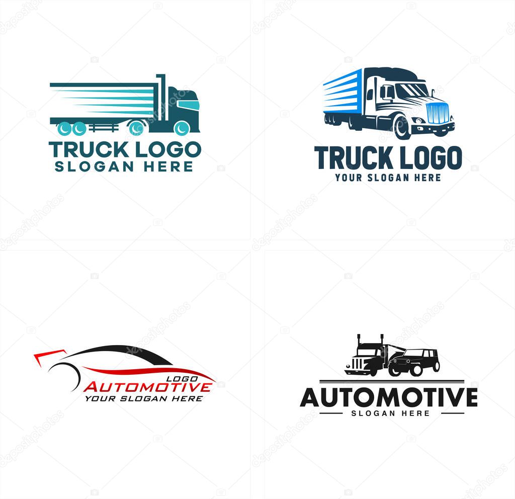 Automotive transportation car truck logo design