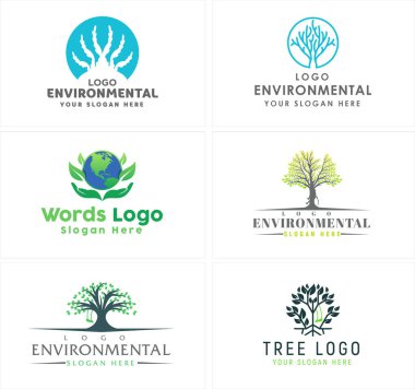 Çevre dünyası doğa logosu dizaynı