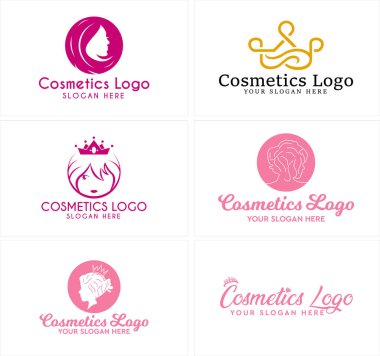 Kozmetik güzellik kadın logosu dizaynı.