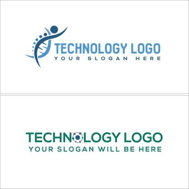 İnsan biyoteknoloji DNA genetik logo tasarımı