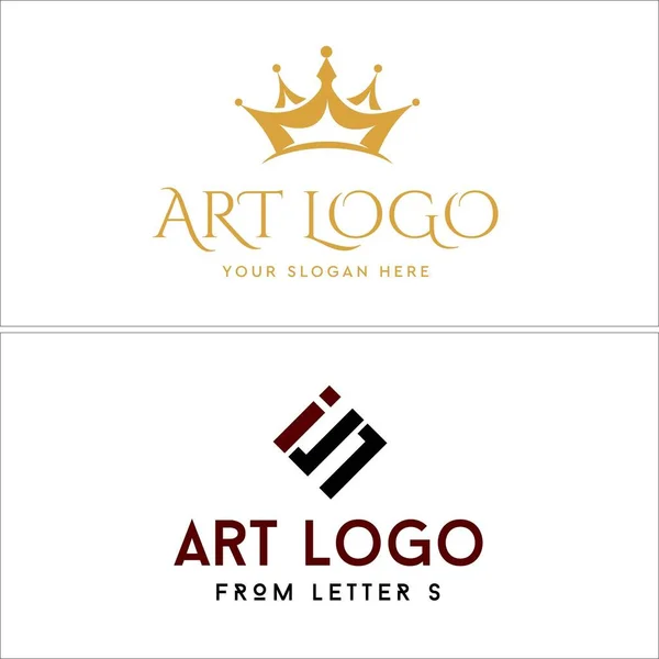 Art design crown logo icon vector — Stock Vector