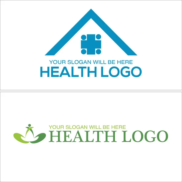 Health care people home logo design — Stock Vector