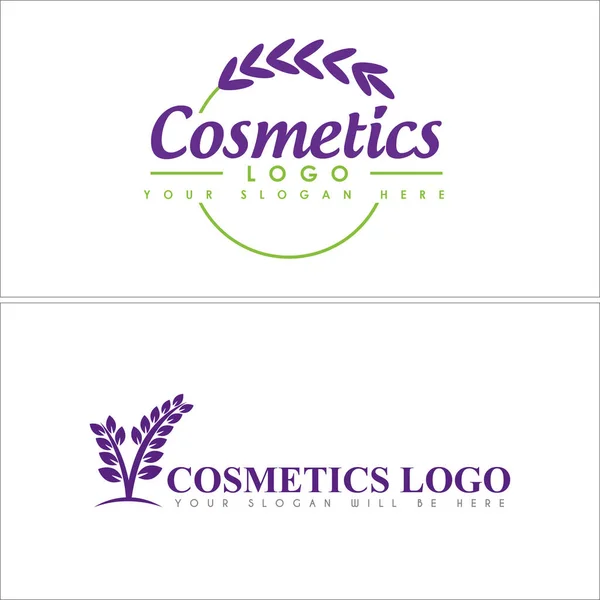 Cosméticos beleza lavanda logotipo design — Vetor de Stock