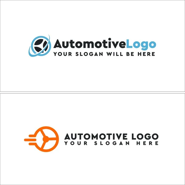 Volante automotivo rápido driver ícone logotipo design — Vetor de Stock