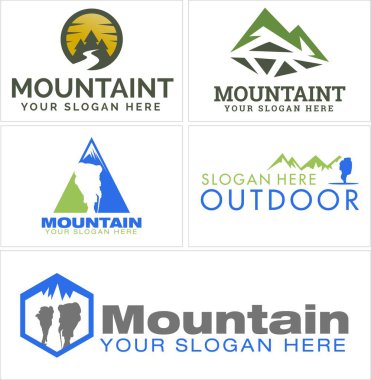 Spor dağ yürüyüşü logosu tasarımı
