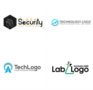 Modern teknoloji kağıt uçak laboratuvar kimya logosu tasarımı