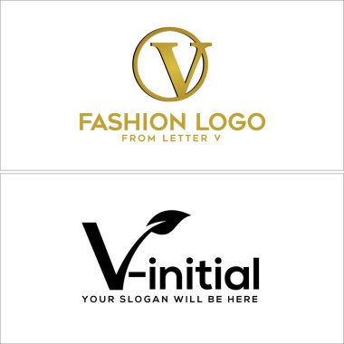 İlk harf logosu V moda.