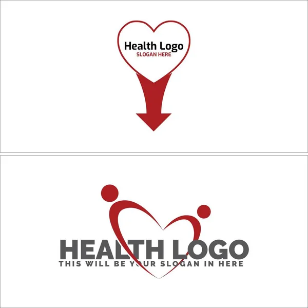Salud bienestar médico diseño del logotipo de la gente — Vector de stock