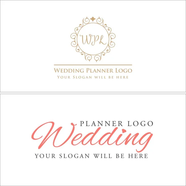 Organizzatore di matrimoni logo design — Vettoriale Stock