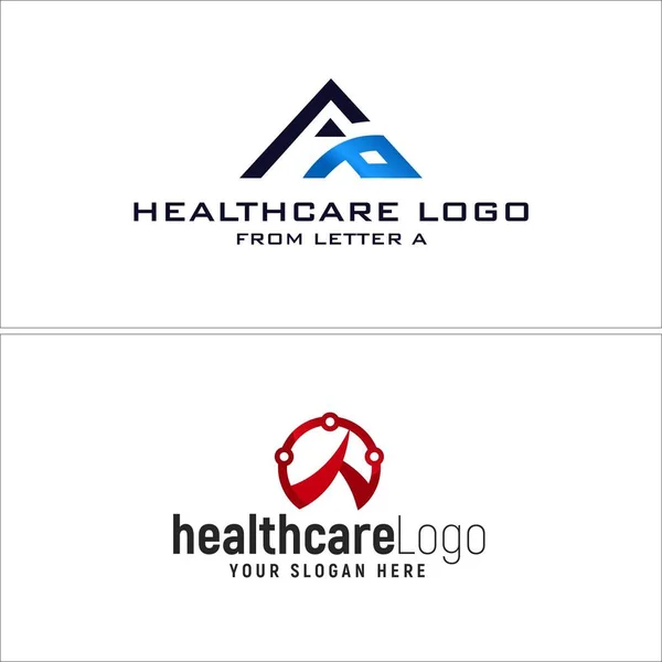 Carta inicial Un logotipo de la tecnología sanitaria — Vector de stock