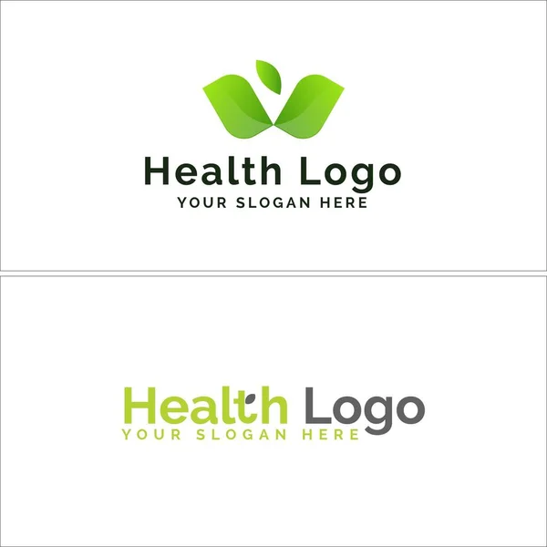 Egészség természet kezdeti ikon logó tervezés — Stock Vector