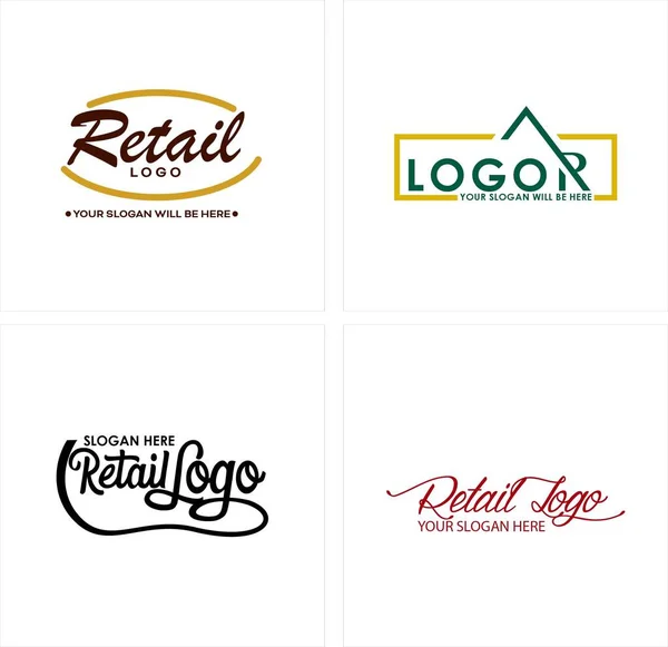 Diseño de logotipo de marca de palabra de escritura al por menor — Vector de stock