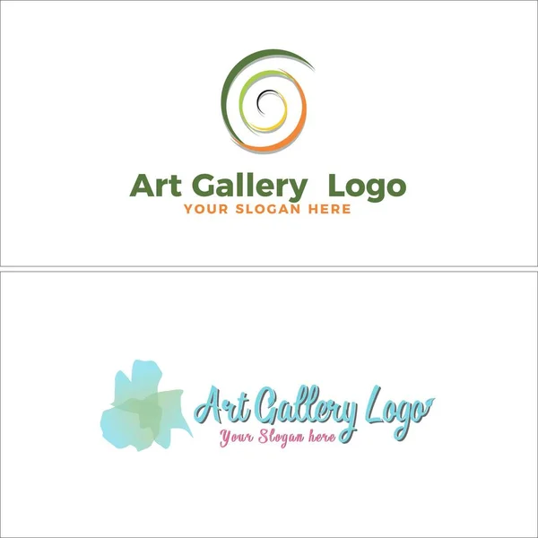 Art gallery combination mark logo design — Stock Vector