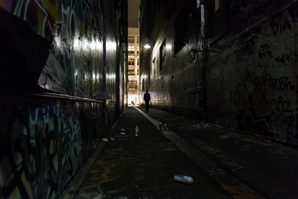 Graffiti callejón de Melbourne — Foto de Stock