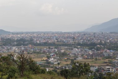 Nepal Pokhara üzerinden görünüm