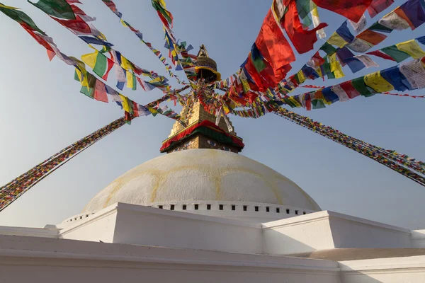 Detail der Boudhanath Stupa in Kathmandu, Nepal — Stockfoto