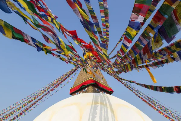 Detal stupy Boudhanath w Kathmandu, Nepal — Zdjęcie stockowe