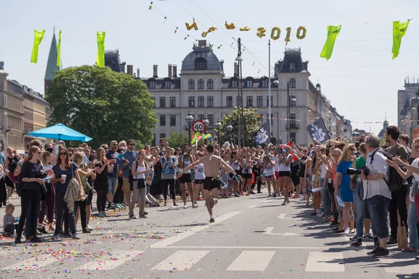 Copenhagen Marathon 2016 spettatori folla — Foto Stock
