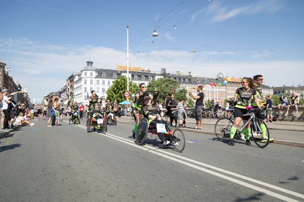 Maratona di Copenaghen 2016 corridori sedia a rotelle — Foto Stock