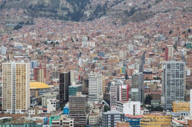 La Paz, Bolivya'nın şehir manzarası