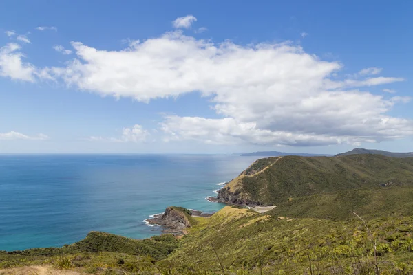 Linha costeira em Cape Reinga, Nova Zelândia — Fotografia de Stock