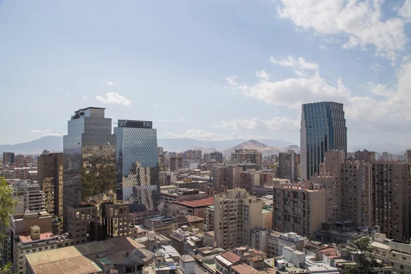 Σαντιάγο de Χιλή ορίζοντα που βλέπει από Cerro Santa Lucia — Φωτογραφία Αρχείου