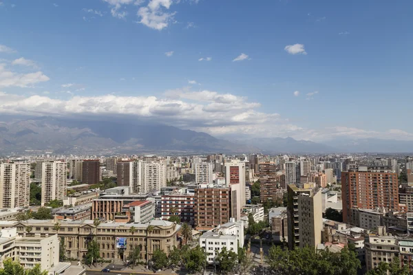 Santiago de Chile skyline vanaf Cerro Santa Lucia — Stockfoto