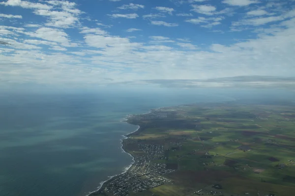 Vista aérea da costa perto de Bundaberg — Fotografia de Stock