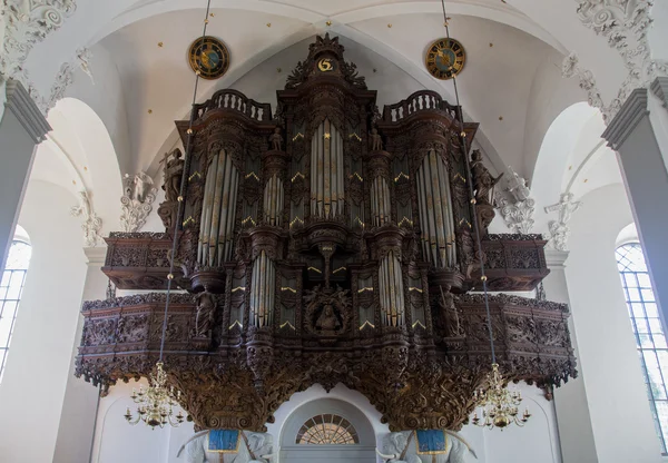 Pfeifenorgel in der Frelsers-Kirche, Kopenhagen — Stockfoto