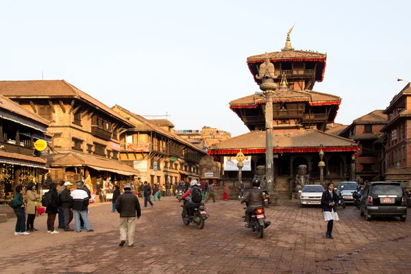 Bhaktapur Marktplatz und Tempel — Stockfoto