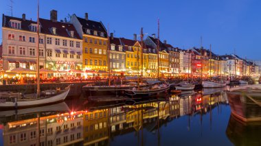Kopenhag, Danimarka 'da Nyhavn Limanı