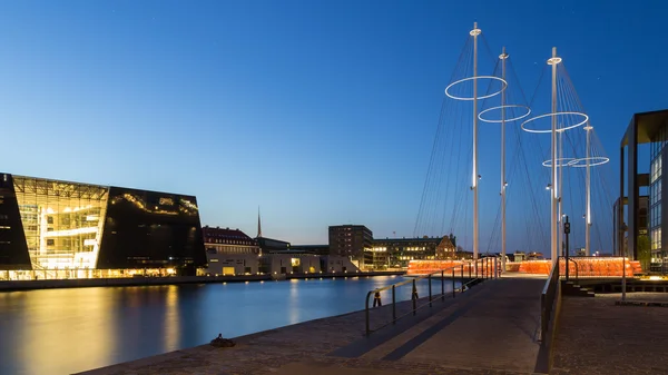 Puente del Círculo y Biblioteca Real, Copenhague — Foto de Stock